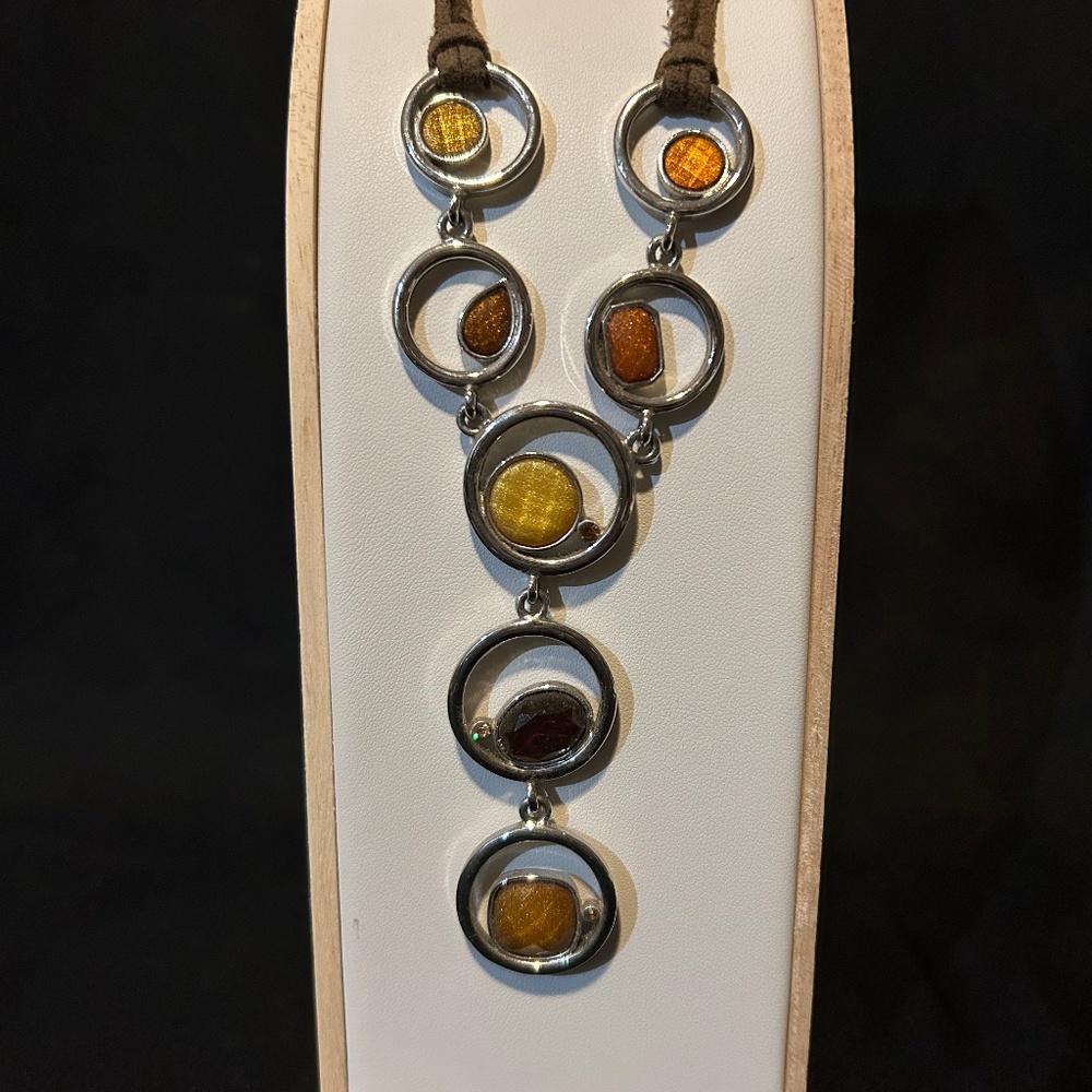 Lia Sophia Silver with Cut Crystals "Alex" Necklace